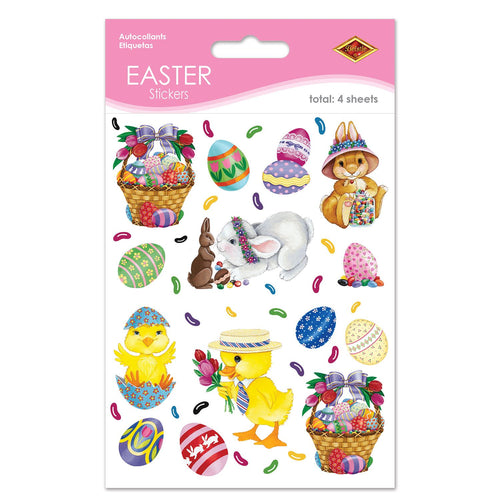 Bunny, Basket, and Egg Stickers (4 sheets/pkg)