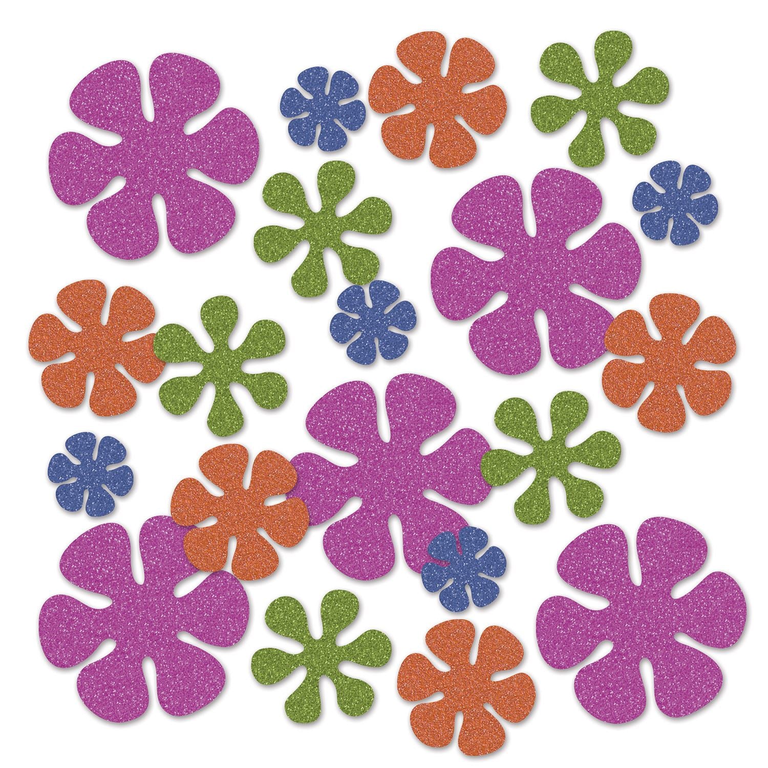 Beistle Retro Flower Deluxe Sparkle Confetti - 60's | Party Supply