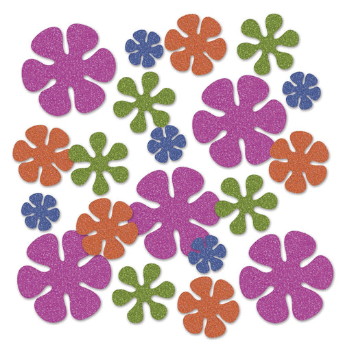 Beistle Retro Flower Deluxe Sparkle Confetti - 60's | Party Supply