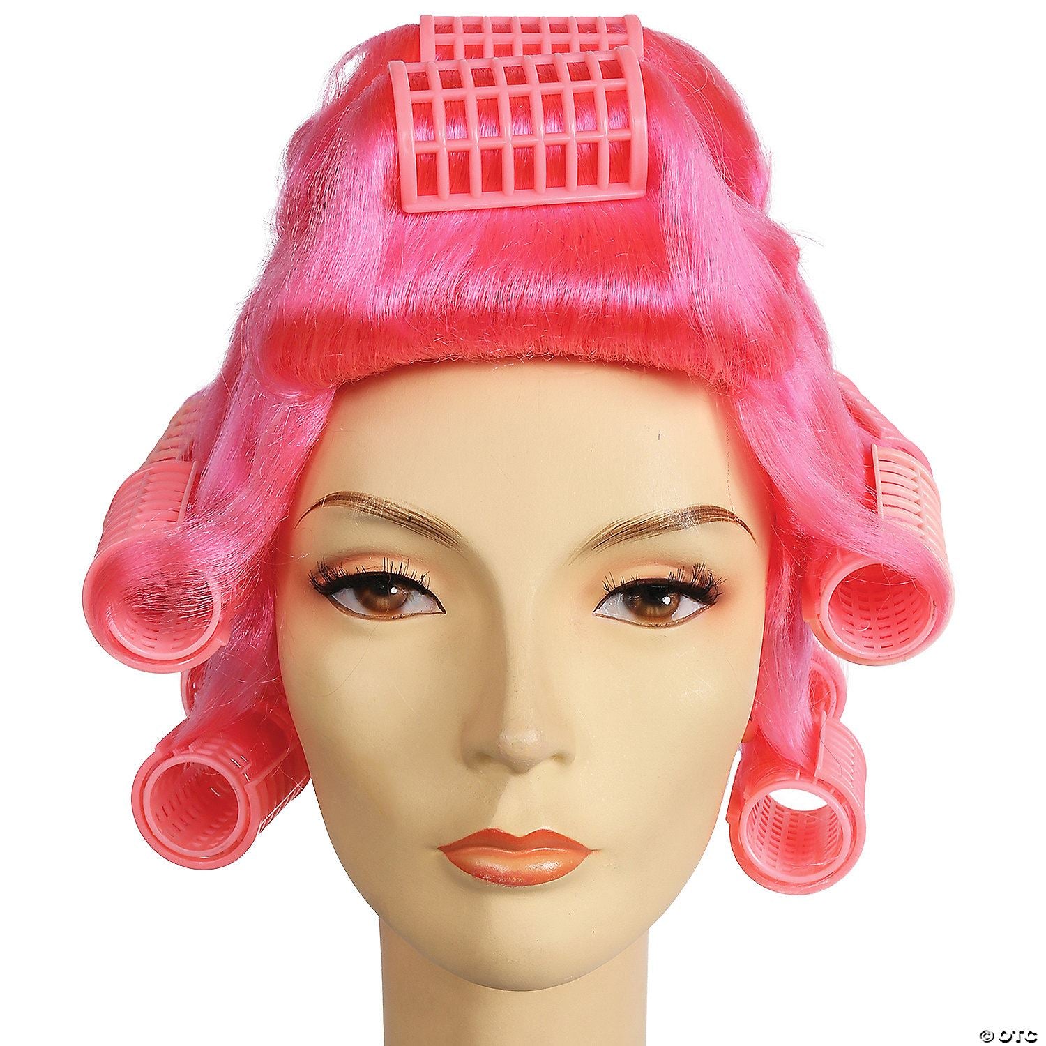 Womens 60s Curler Wig | Hot Pink