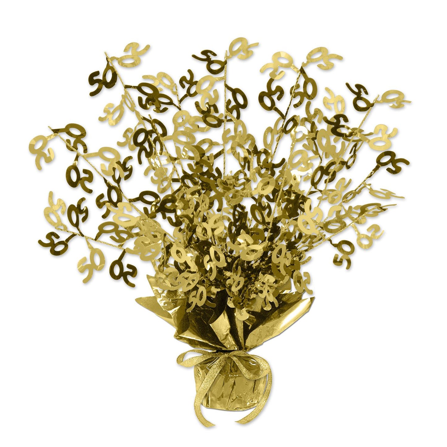 Beistle 50 Gleam 'N Burst Centerpiece (Gold) - Anniversary | Party Supply