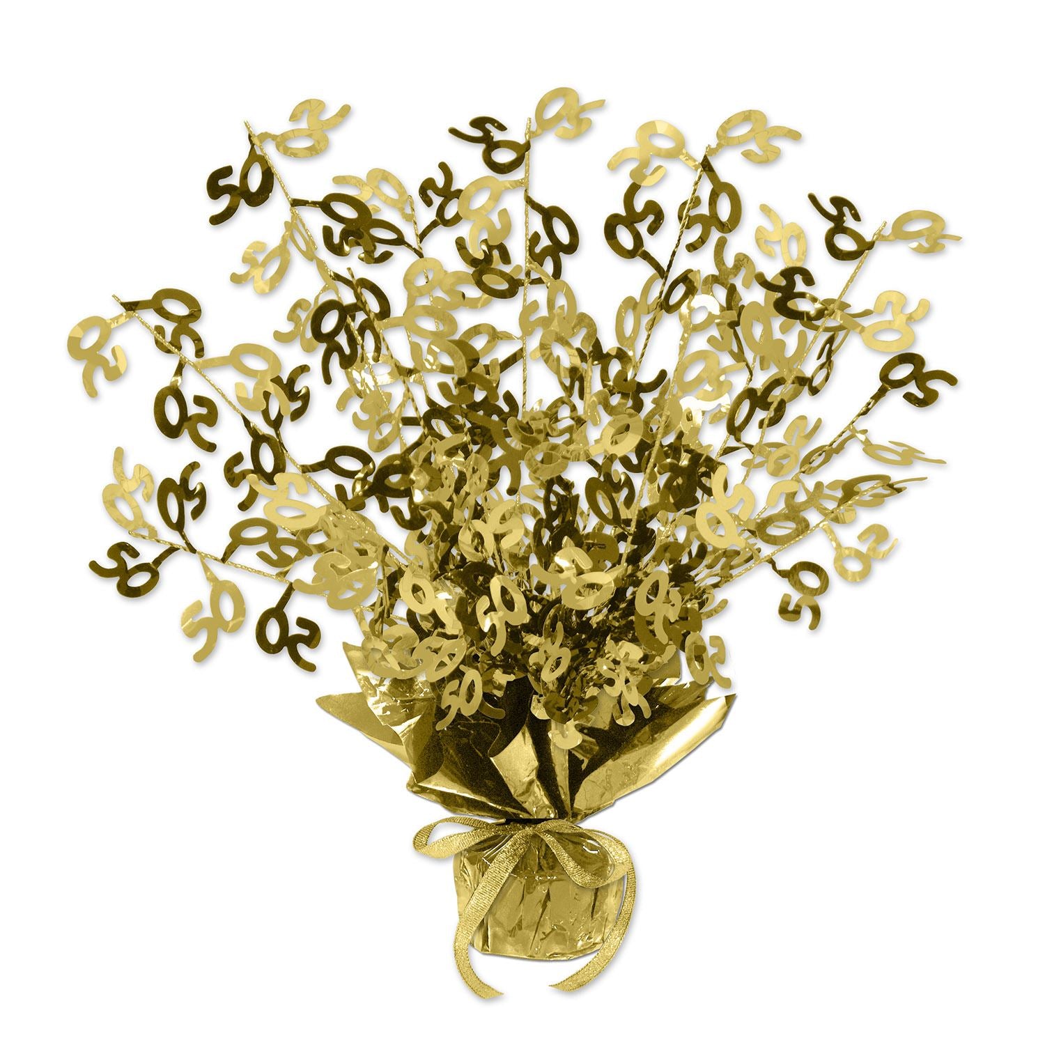 Beistle 50 Gleam 'N Burst Centerpiece (Gold) - Anniversary | Party Supply