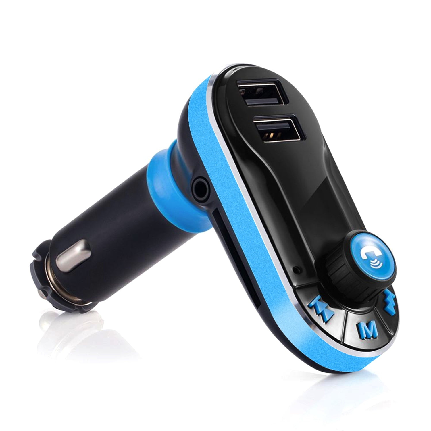 Car Wireless FM Transmitter Dual USB Charger Hands-free Call MP3 Player Aux-in