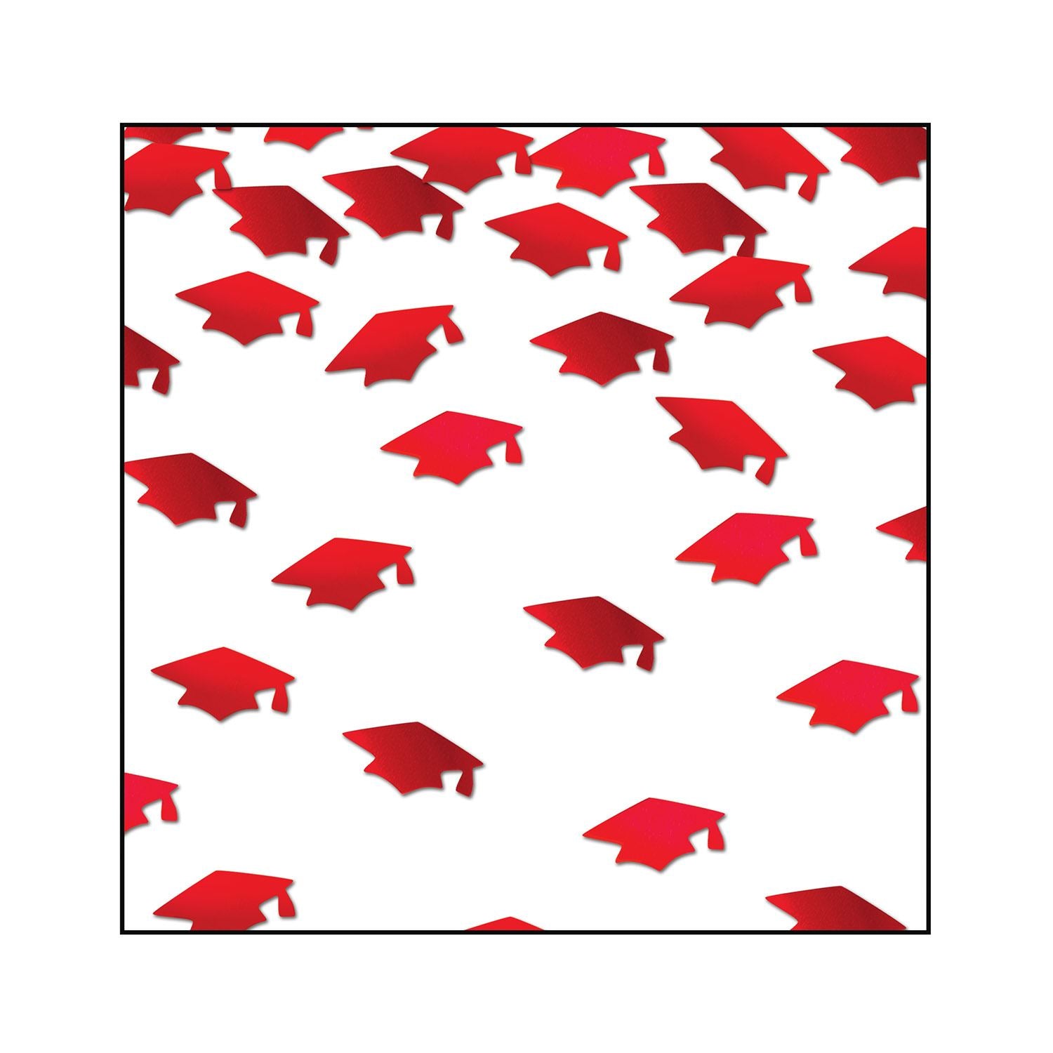Beistle Grad Cap Red Confetti - Graduation | Party Supply | Decoration