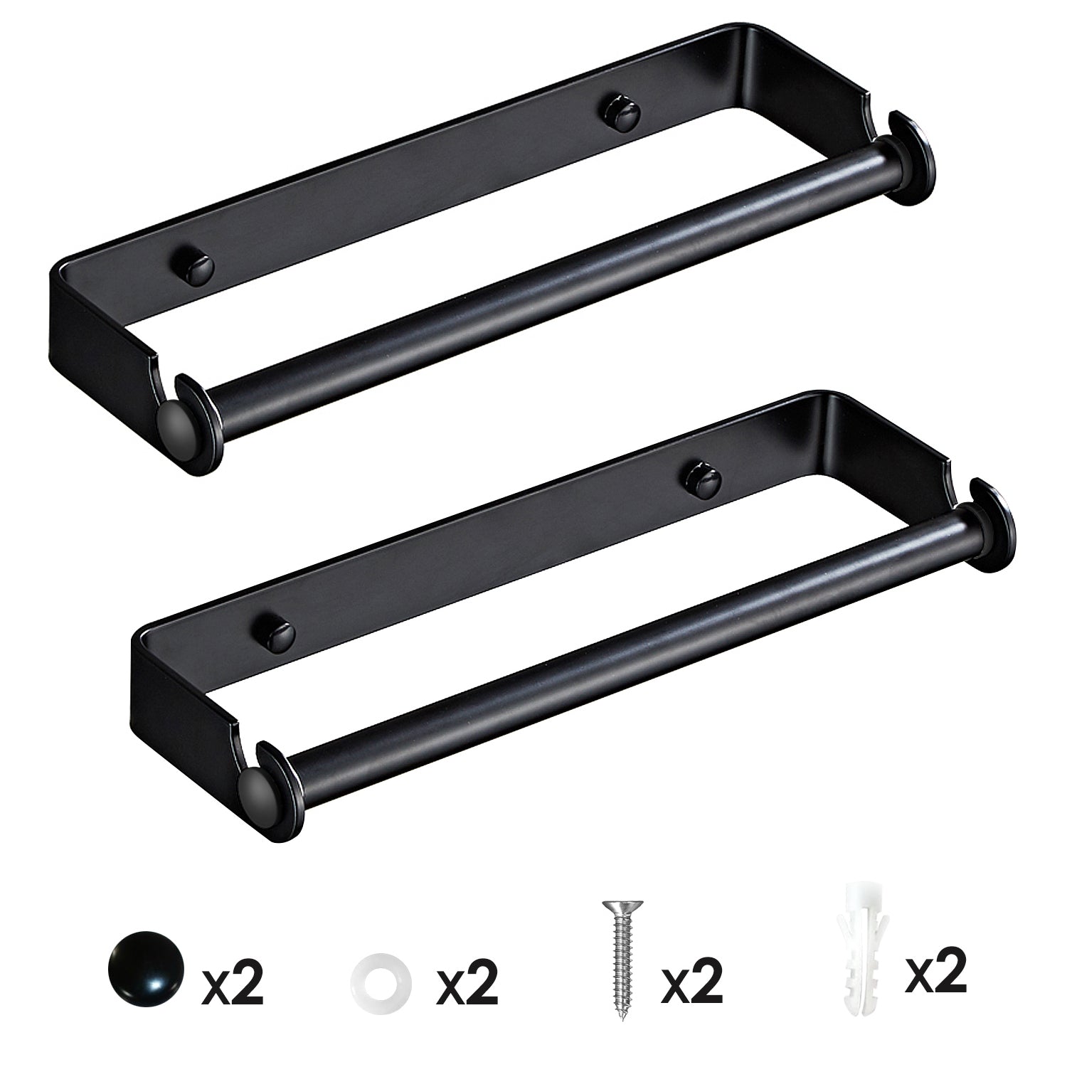2 Pack Wall Mounted Paper Towel Holder Under Cabinet Paper Towel Rack for