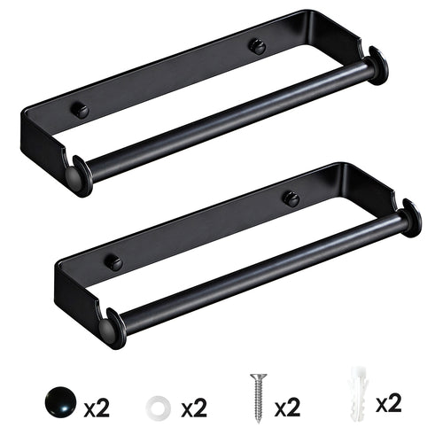 2 Pack Wall Mounted Paper Towel Holder Under Cabinet Paper Towel Rack for