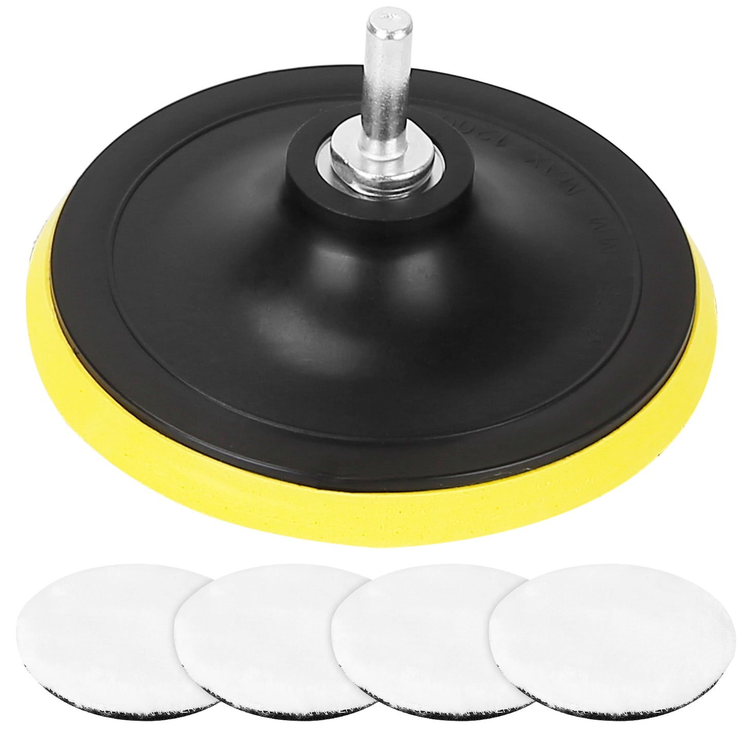 5Pcs 6" Buffing Polishing Pads Car Plush Buffing Waxing Wheels Mop Set with M14