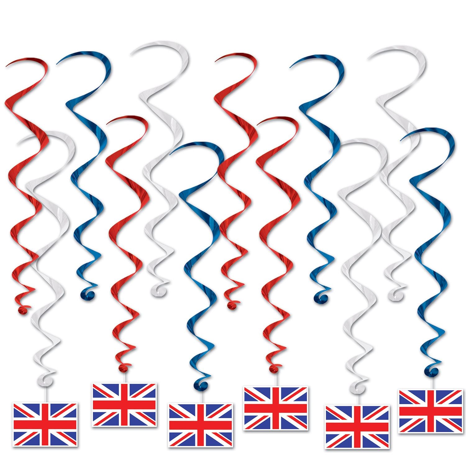 Beistle British Flag Whirls | Party Supply | Decoration
