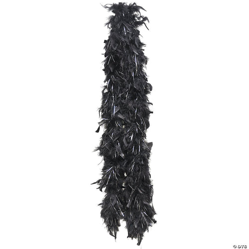 Boa Blk Chand Silver Lurex Costume Accessories
