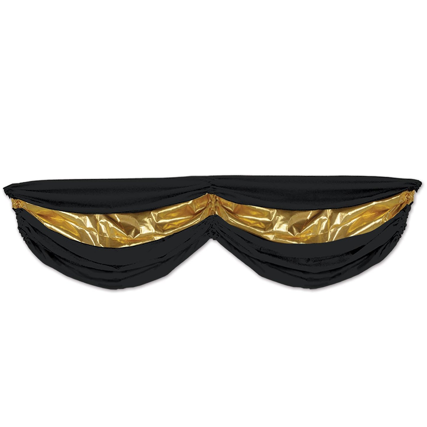 Beistle Black and Gold Fabric Bunting - Awards Night | Party Supply