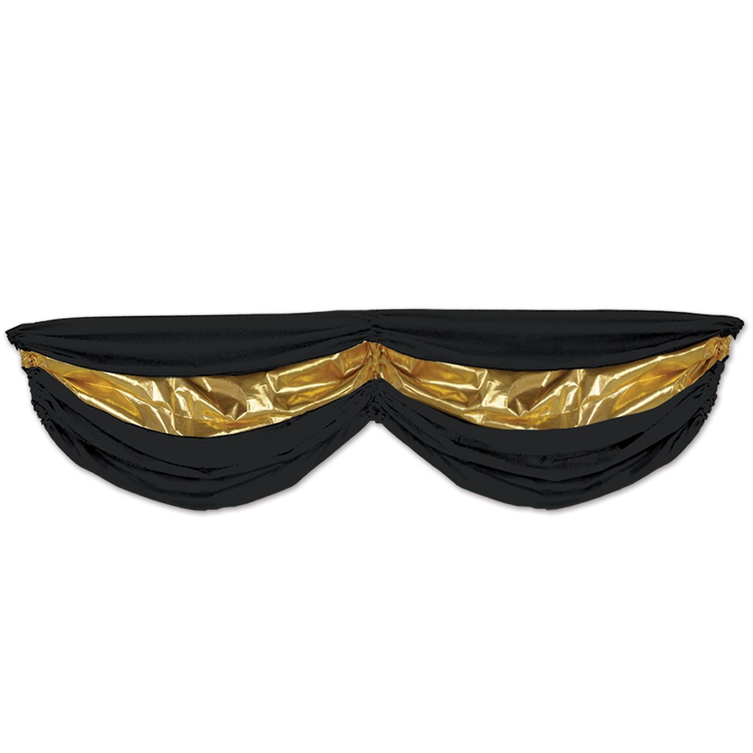 Beistle Black and Gold Fabric Bunting - Awards Night | Party Supply