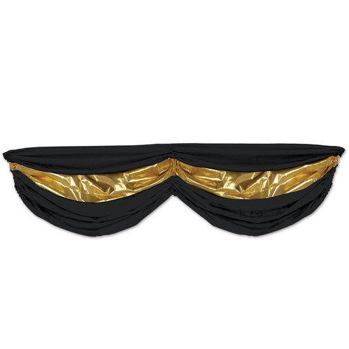 Beistle Black and Gold Fabric Bunting - Awards Night | Party Supply