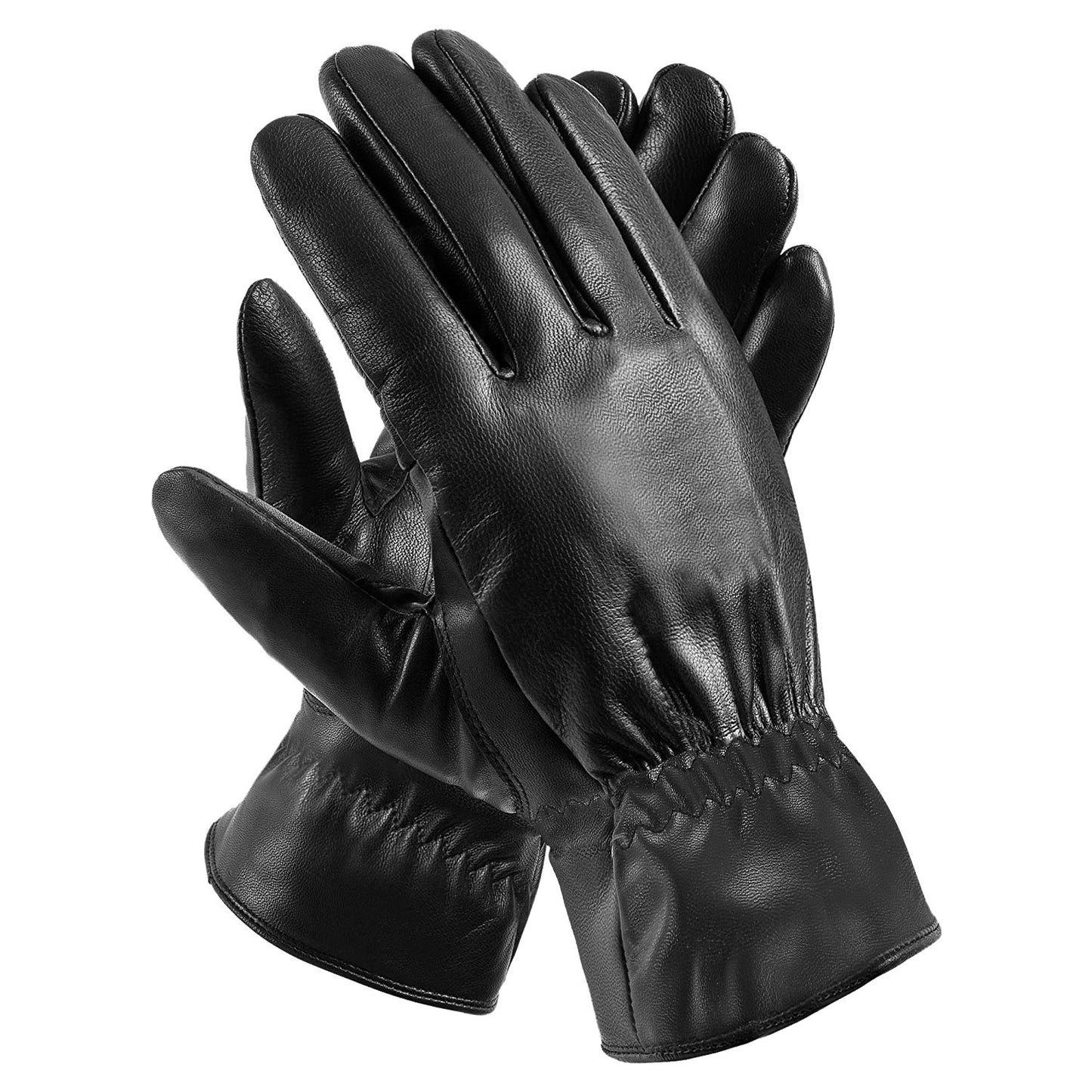 Unisex Leather Winter Warm Gloves Outdoor Windproof Soft Gloves Cycling Skiing
