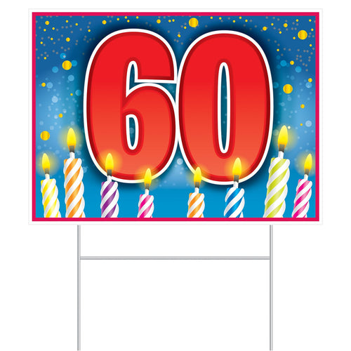 Beistle All Weather "60" Birthday Yard Sign - Birthday-Age Specific | Party
