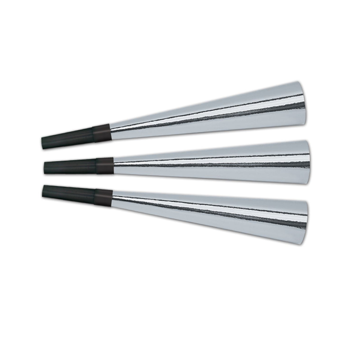 Beistle Silver Foil Horns - New Years | Party Supply | Decoration