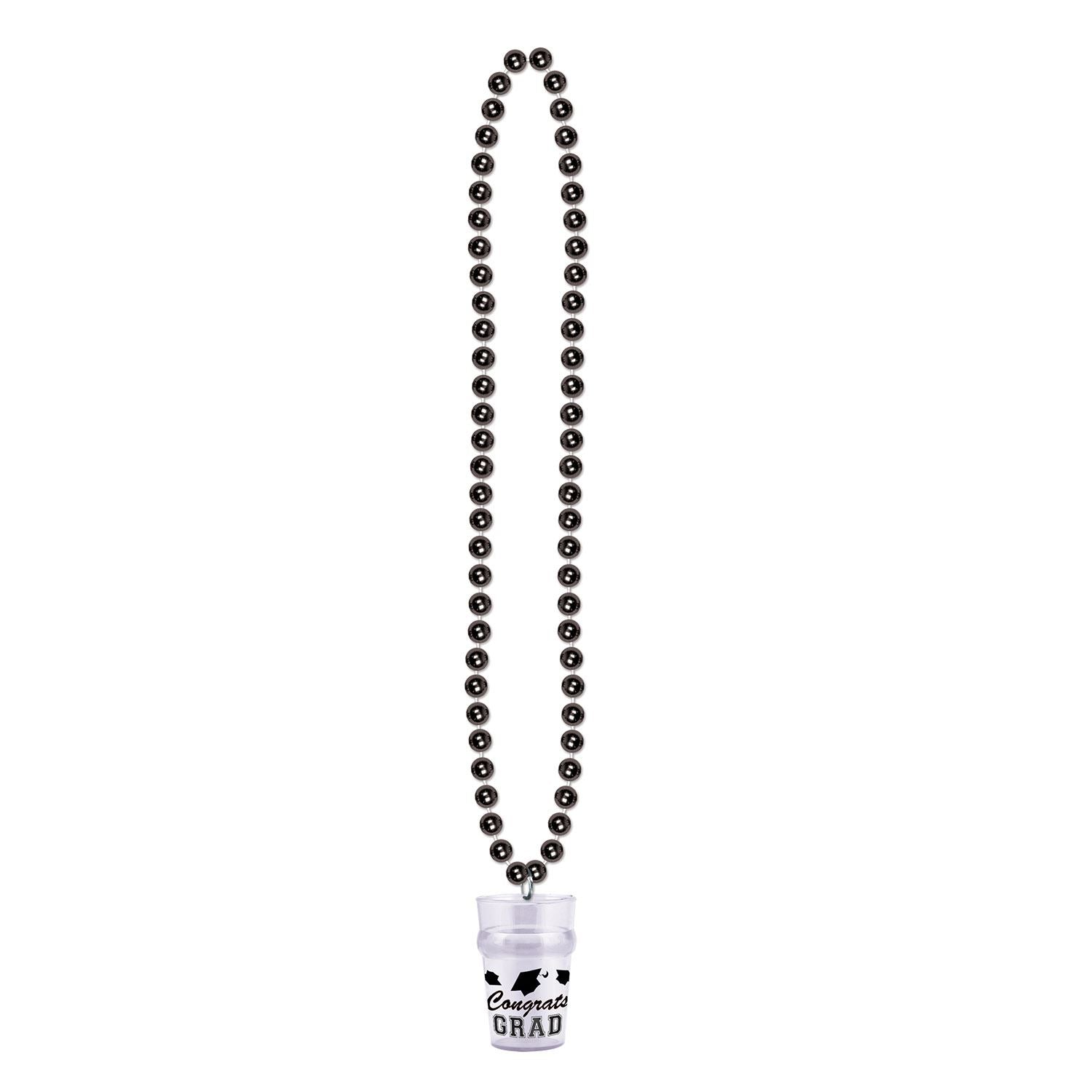 Beistle Black Beads with Graduation Class Medallion | Party Supply