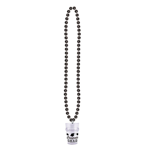 Beistle Black Beads with Graduation Class Medallion | Party Supply