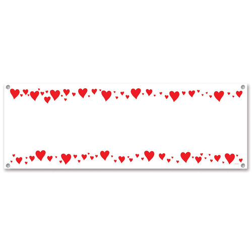 Beistle Hearts Sign Banner - Valentines | Party Supply | Decoration