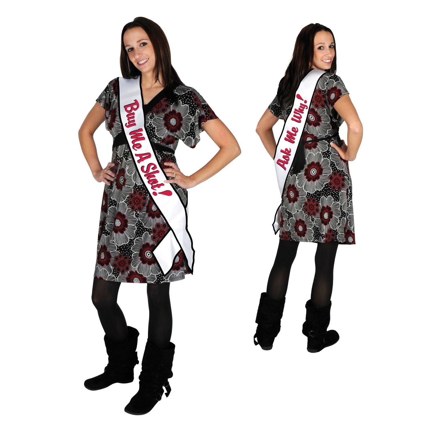 Beistle Buy Me A Shot/Ask Me Why Satin Sash - 21st Birthday | Party Supply
