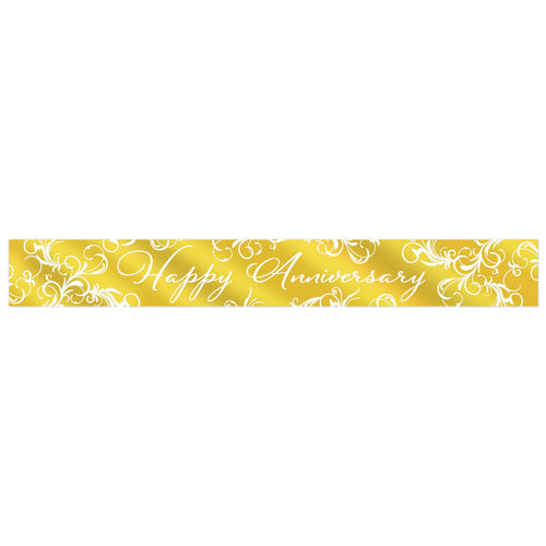 Beistle Metallic Happy Anniversary Banner | Party Supply | Decoration