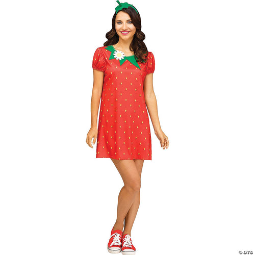 Mens | Adult Strawberry Cutie Costume Sm/Md 2-8