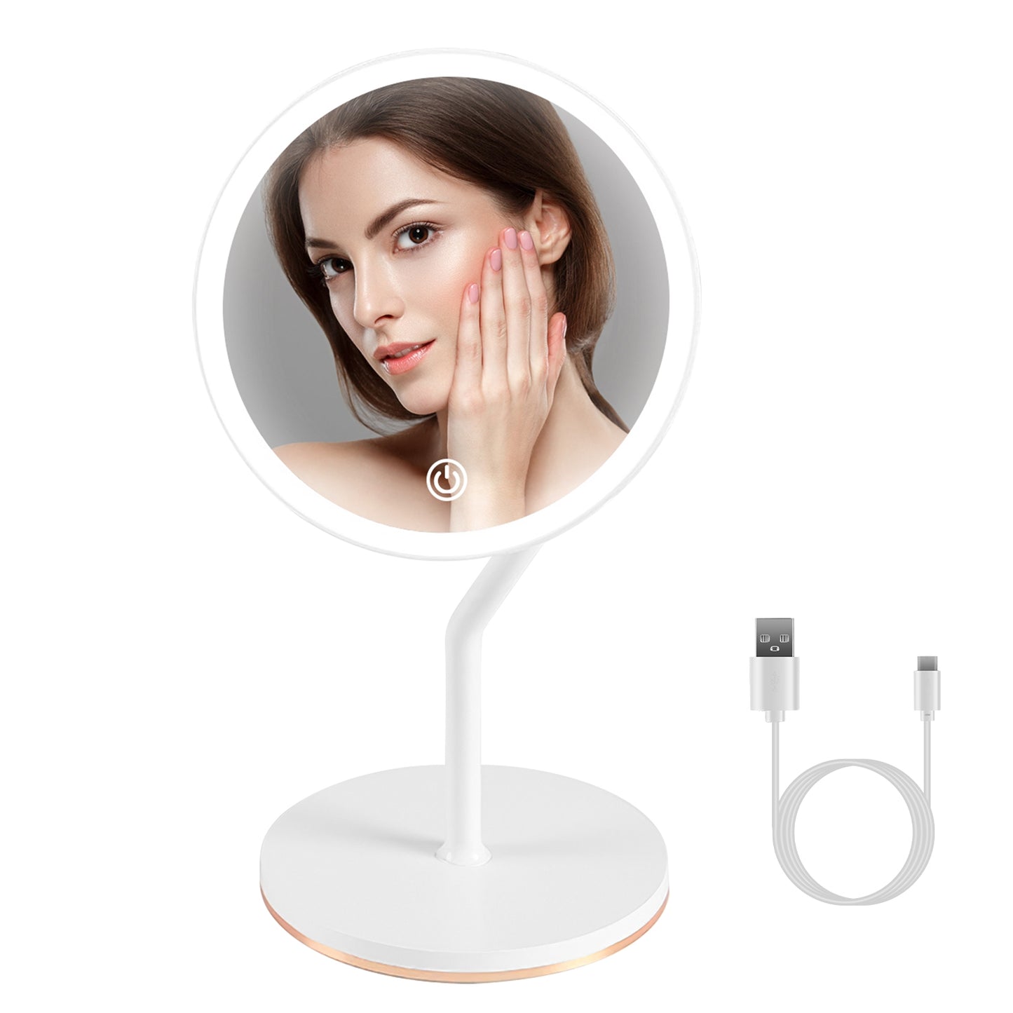 7.48In 5X Magnifying Lighted Makeup Mirror Dimmable Magnification Mirror With