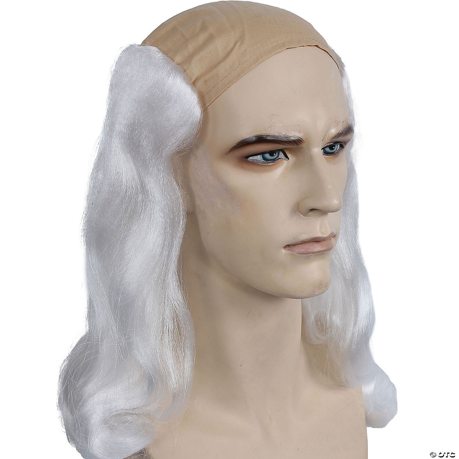 Mens Bargain Ben Franklin Wig | White