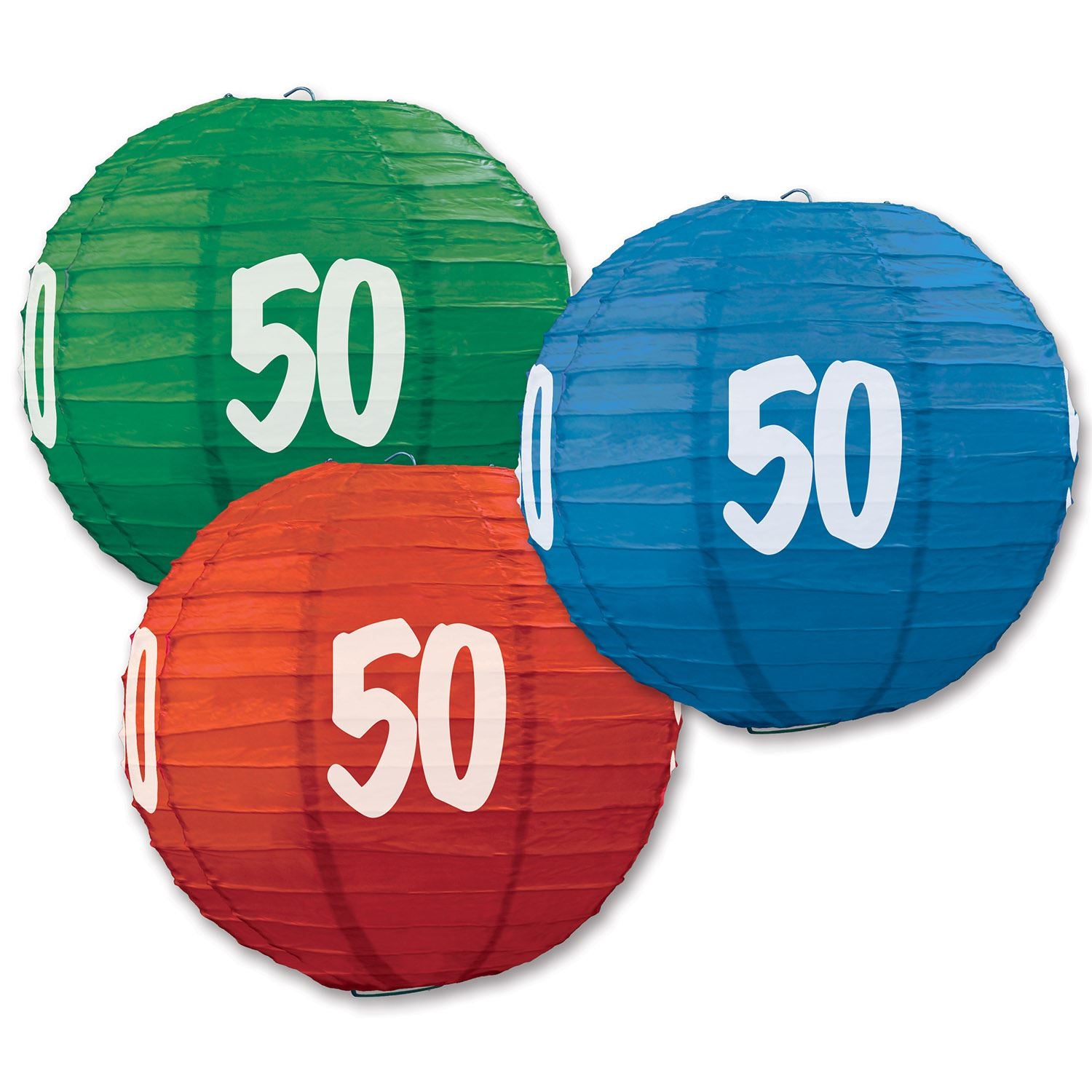 Beistle 50th Paper Lanterns - Birthday-Age Specific | Party Supply