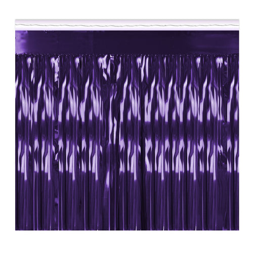 Beistle Purple 1-Ply Metallic Table Skirting - General Occasion | Party Supply