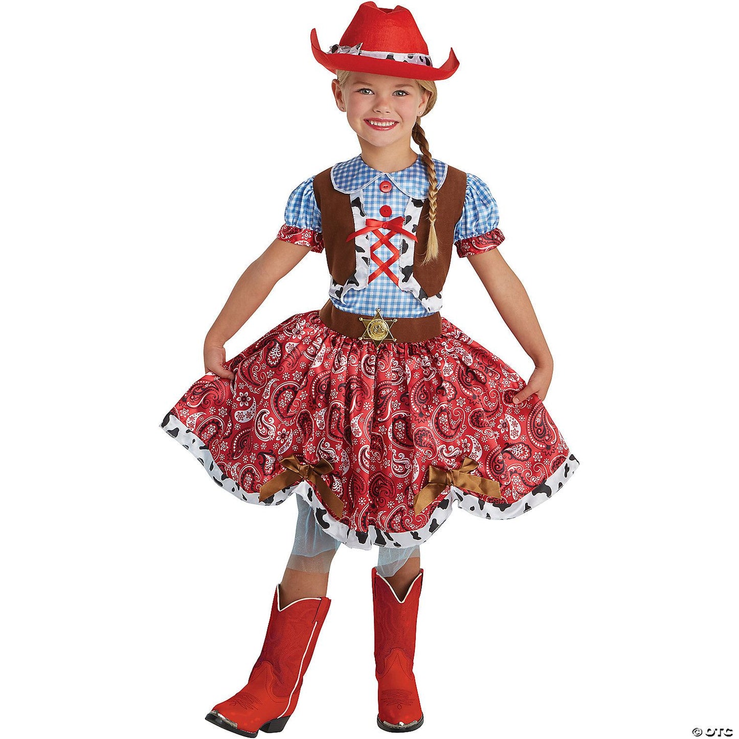 Girls Buckaroo Beauty Costume - Medium