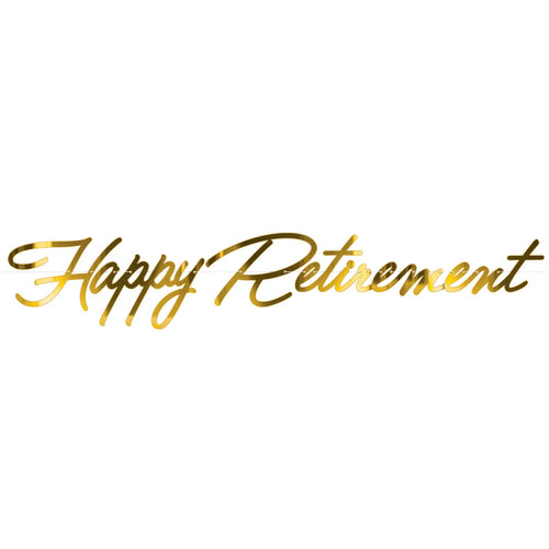 Beistle Foil Happy Retirement Streamer | Party Supply | Decoration