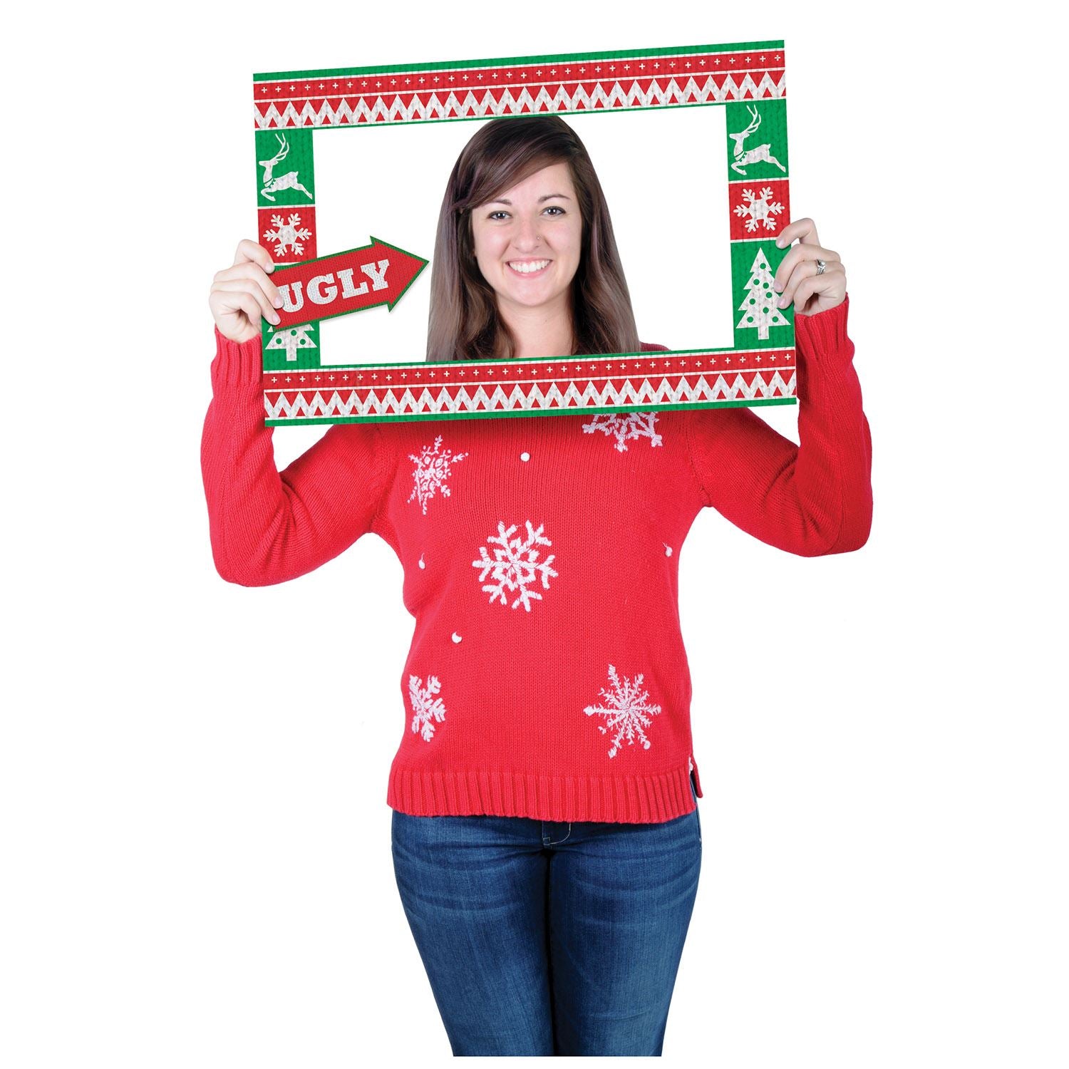 Beistle Ugly Sweater Photo Fun Frame - Christmas/Winter | Party Supply