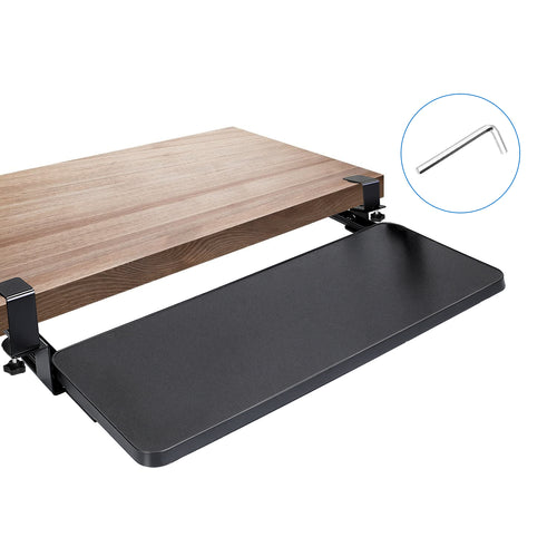 25.59x9.64x0.51in Keyboard Mouse Tray Under Desk Retractable Slide Out Drawer