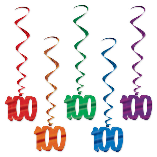Beistle Number 100 Whirls - Birthday-Age Specific | Party Supply | Decoration