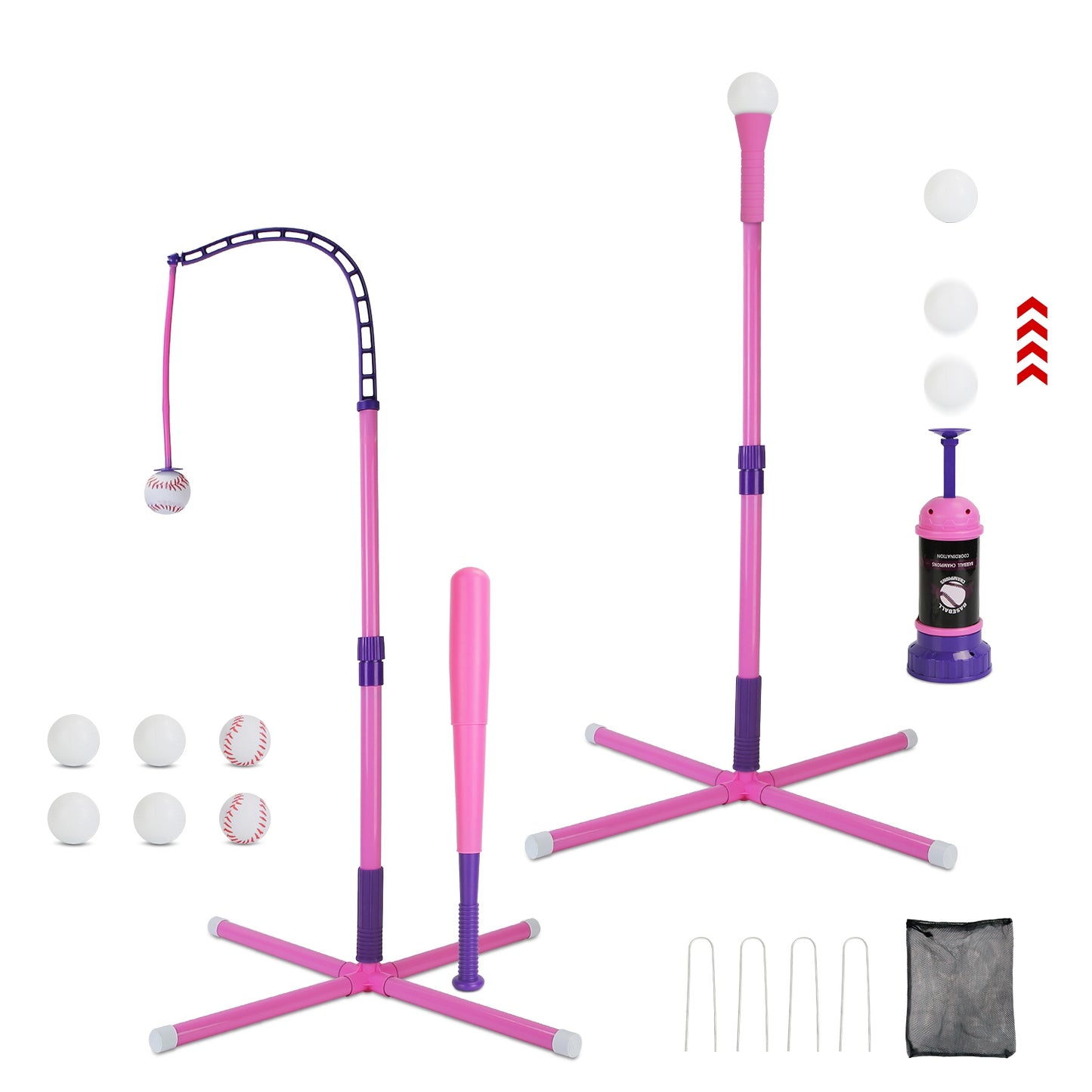 3-In-1 Baseball Toy Set For 3-5Years Old Kids And Toddlers Includes Tee Ball
