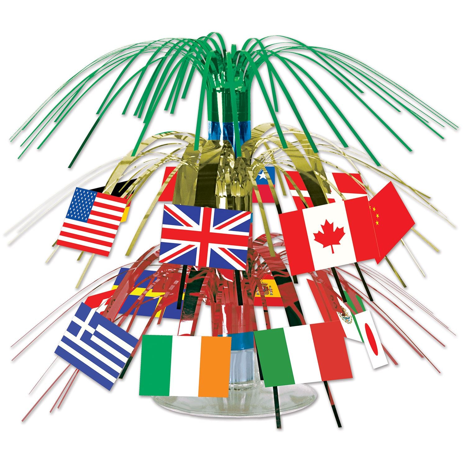 Beistle International Flag Mini Cascade Centerpiece | Party Supply