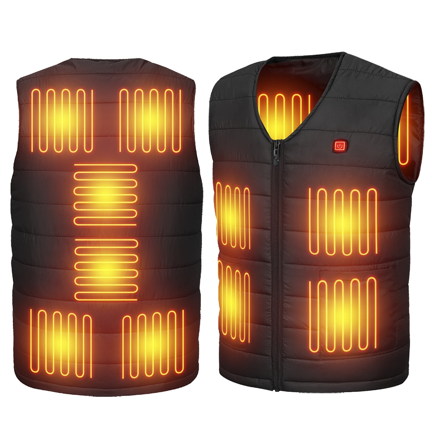 Heat Jacket Vest 3 Heating Gear Adjustable USB Heated Vest Warm Heat Coat Vest