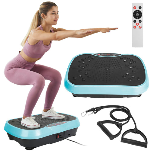 Vibration Exercise Machine With Resistant Bands Remote Control Whole Body