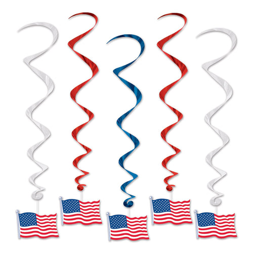 Beistle American Flag Whirls - Patriotic | Party Supply | Decoration