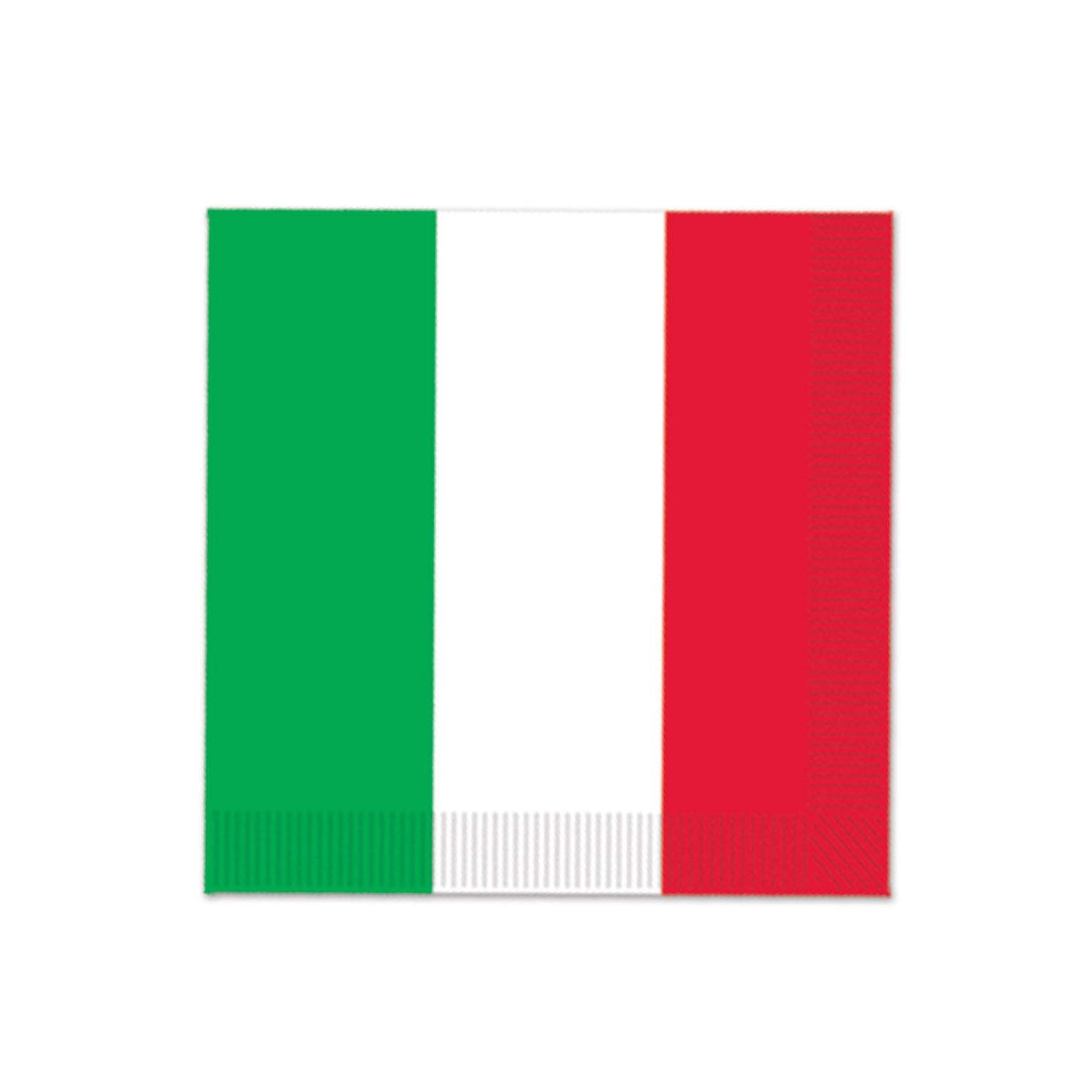 Beistle Red, White and Green Beverage Napkins - Fiesta/Cinco de Mayo | Party