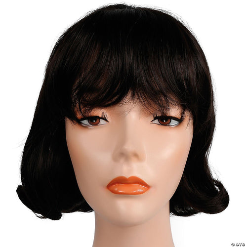 Womens Brown 60s Short Lucy Flip Wig | Brown-Medium