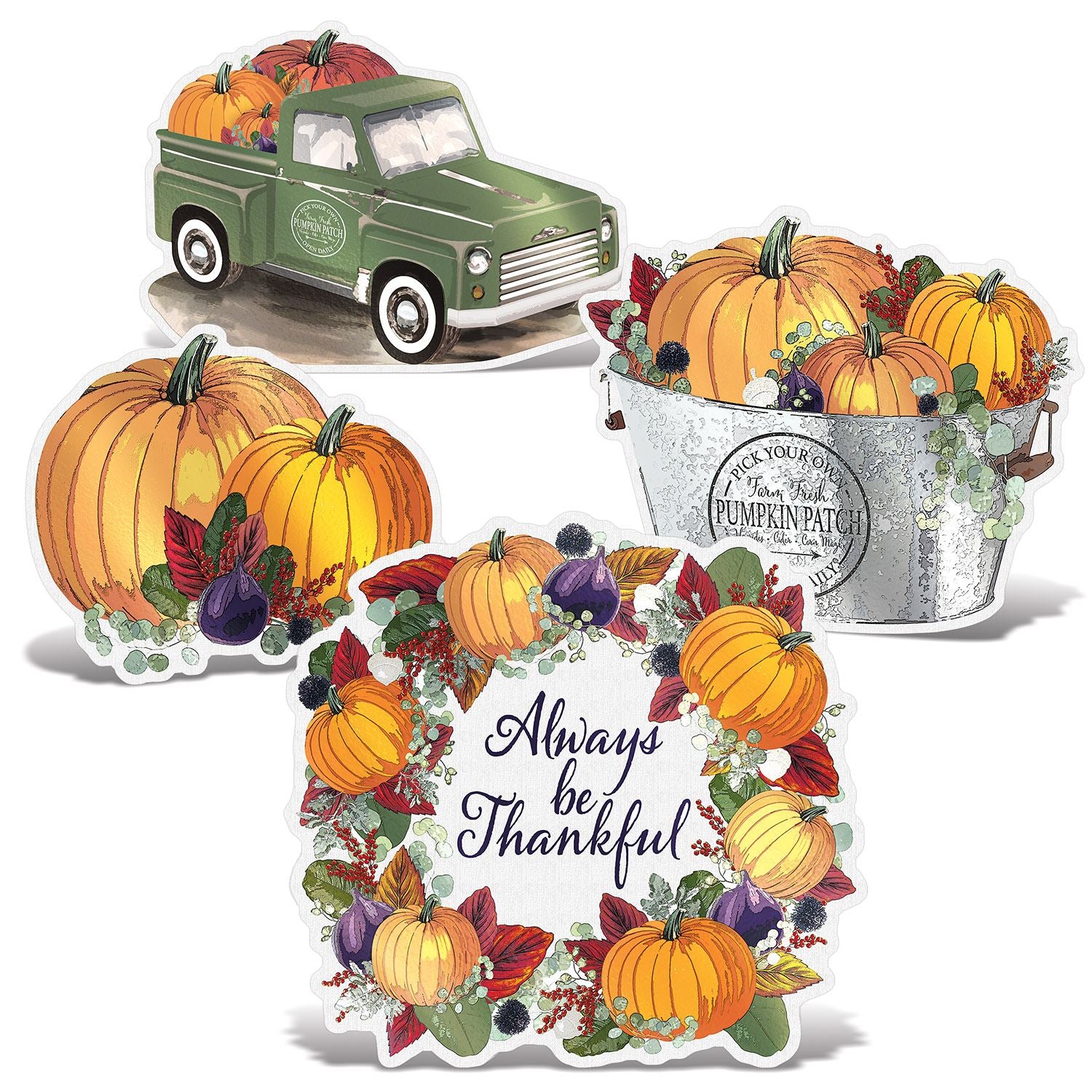 Beistle Foil Fall Thanksgiving Cutouts w/Easels - Thanksgiving/Fall | Party