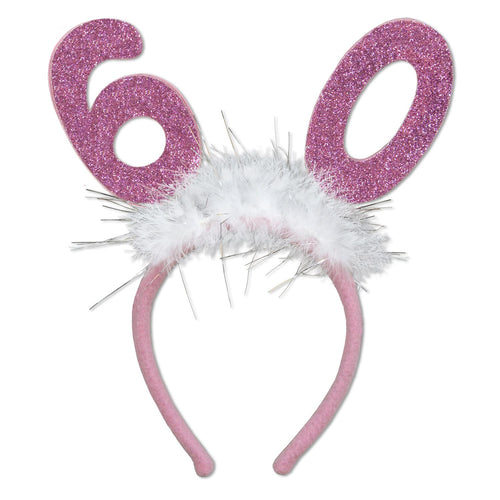 Beistle Number 60 Glittered Boppers with Marabou - Birthday-Age Specific