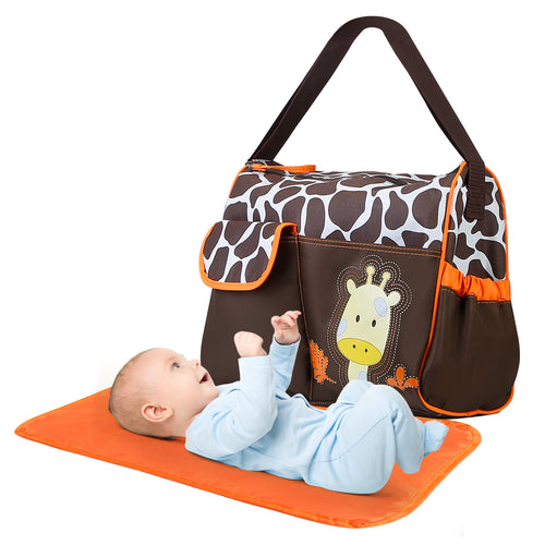 Baby Nappy Diaper Bags Mummy Diaper Duffel Shoulder Bags w/ Wipeable Diaper 5416