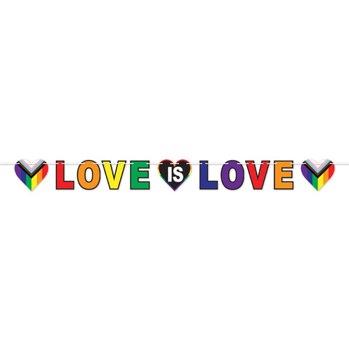 Beistle Love Is Love Streamer - Rainbow | Party Supply | Decoration