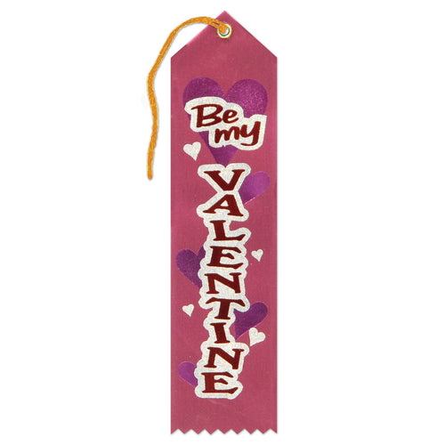 Beistle Be My Valentine Award Ribbon - Valentines | Party Supply | Decoration