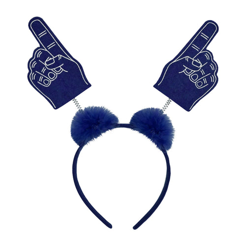 Beistle #1 Hand Boppers w/Marabou - Blue (1/Card) Party Supply Decoration : School Spirit