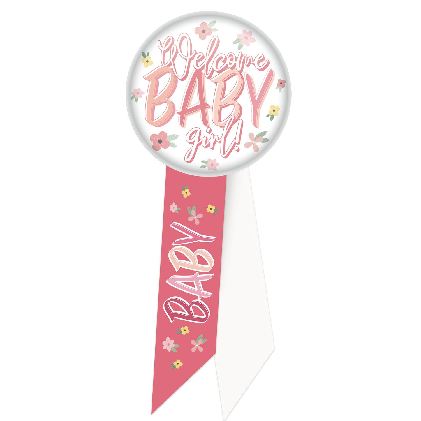 Beistle Welcome Baby Girl! Rosette - Baby Shower | Party Supply | Decoration