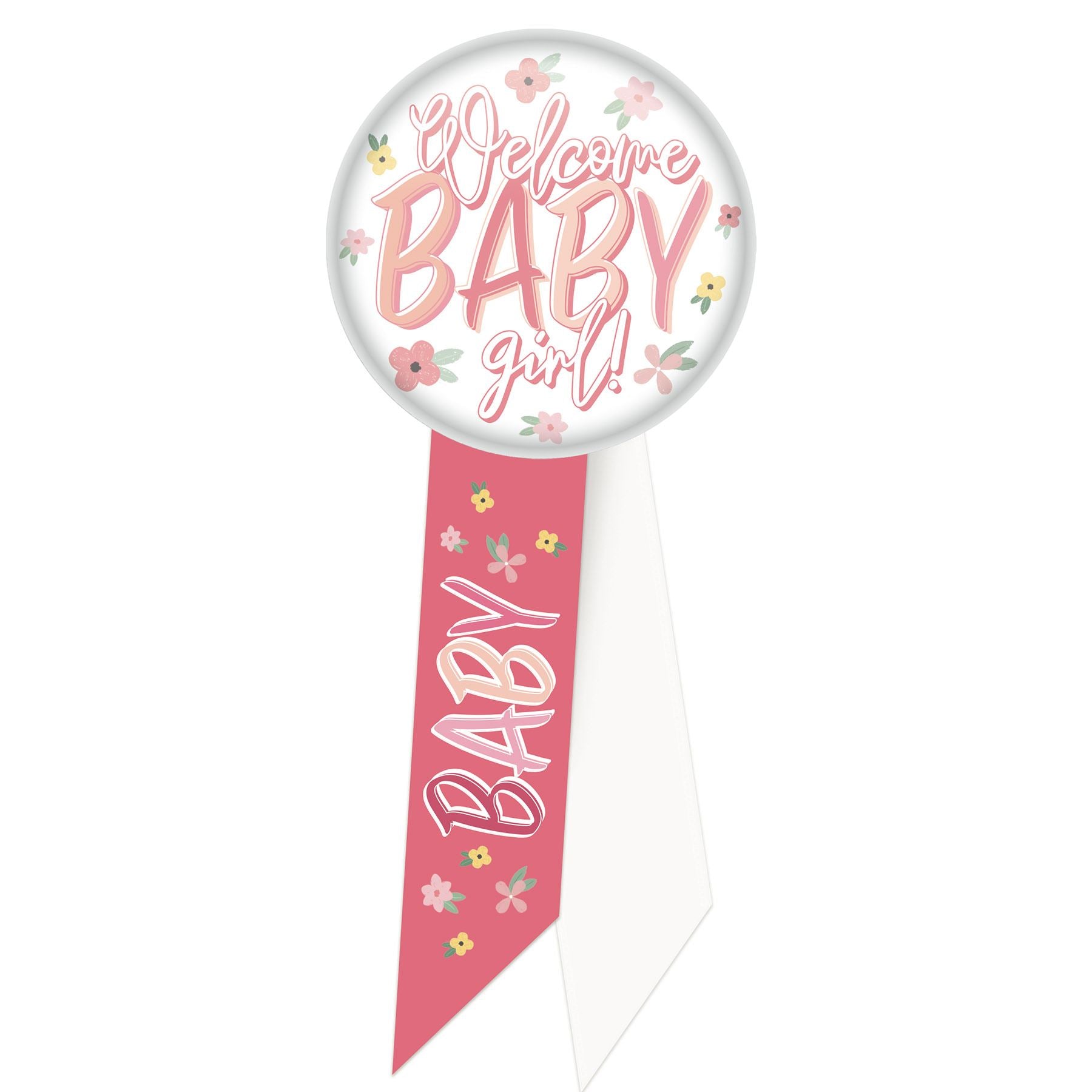 Beistle Welcome Baby Girl! Rosette - Baby Shower | Party Supply | Decoration