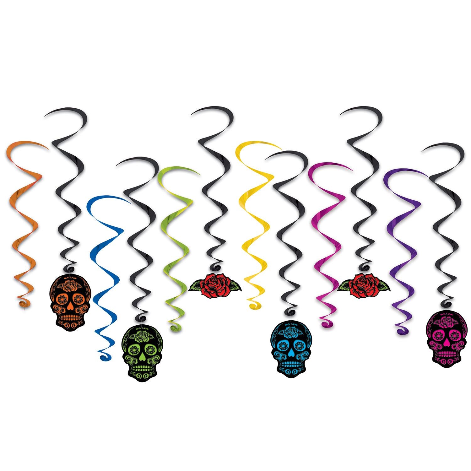 Beistle Day Of The Dead Whirls | Party Supply | Decoration